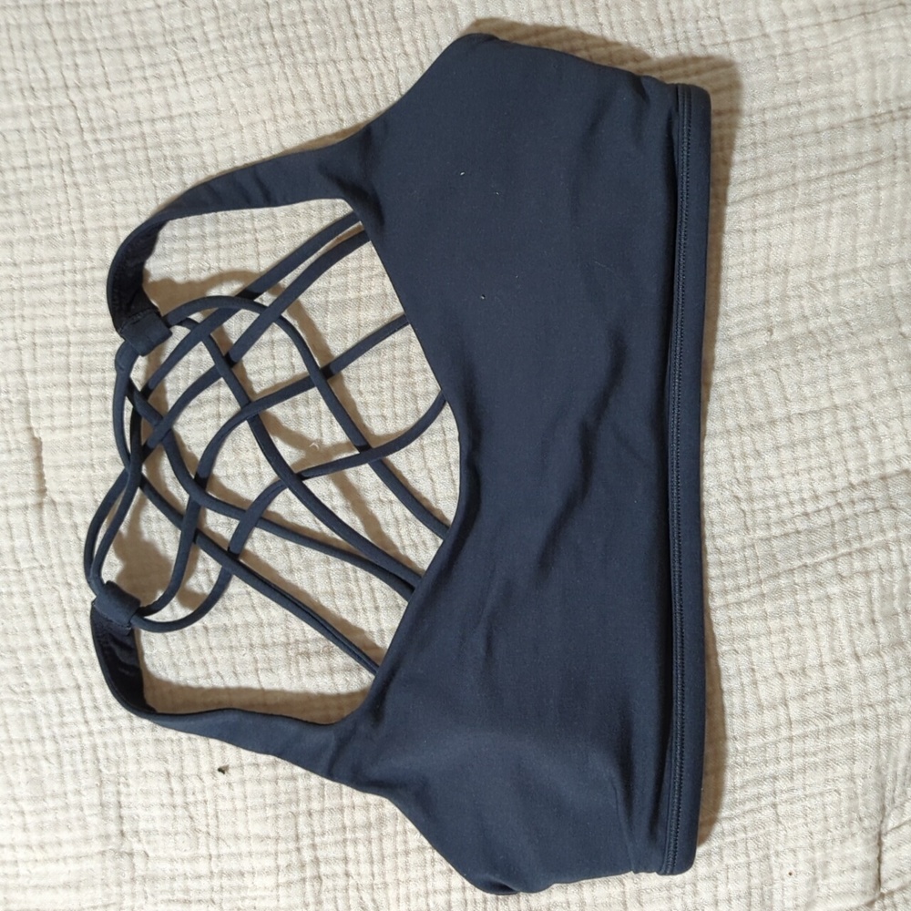 Lululemon Charcoal Grey Criss-Cross Back Sports Bra size 8